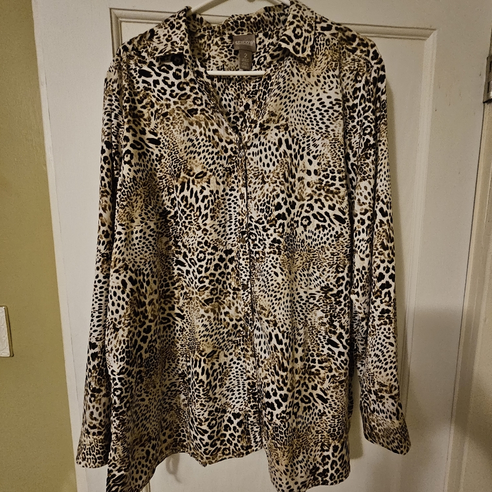 Chicos Leopard Blouse